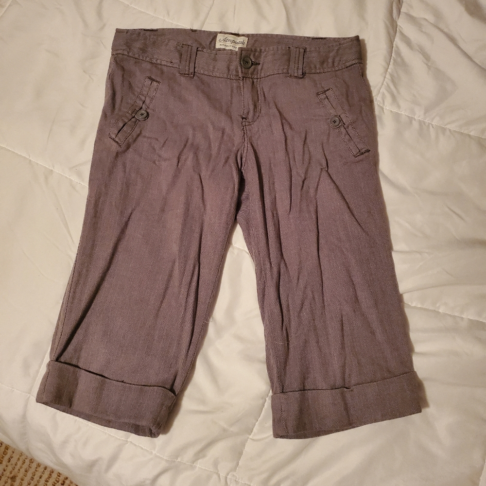 Gray Cropped Pants